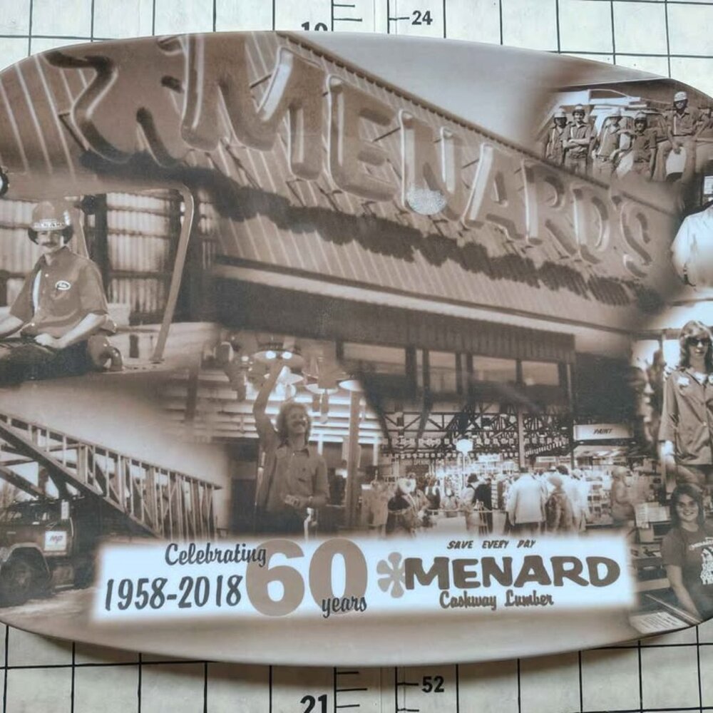 Commemorative Menards 60th Anniversary Plate